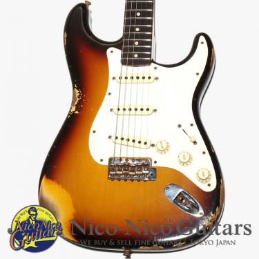 Fender Custom Shop 2021 1959 Stratocaster Heavy Relic (Faded Aged Chocolate 3 Tone Sunburst)