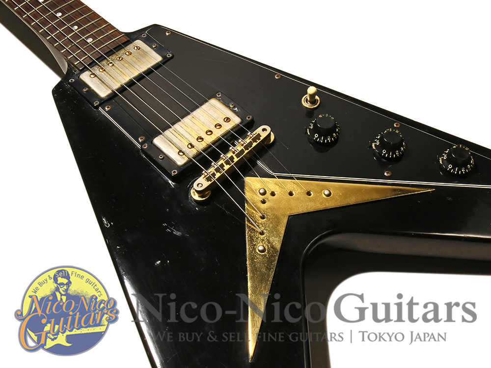 Gibson 1982 Flying V Heritage Korina (Ebony Black)/Nico-Nico ...