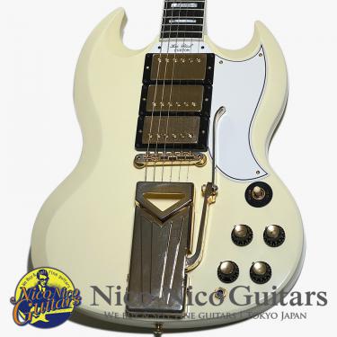 Gibson Custom Shop 2021 Historic Collection 60th Anniversary 1961 Les Paul SG Custom w/ Sideway Vibrola VOS (Polaris White)