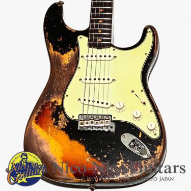 Fender Custom Shop 2022 1959 Stratocaster Super Heavy Relic (Black/Sunburst)